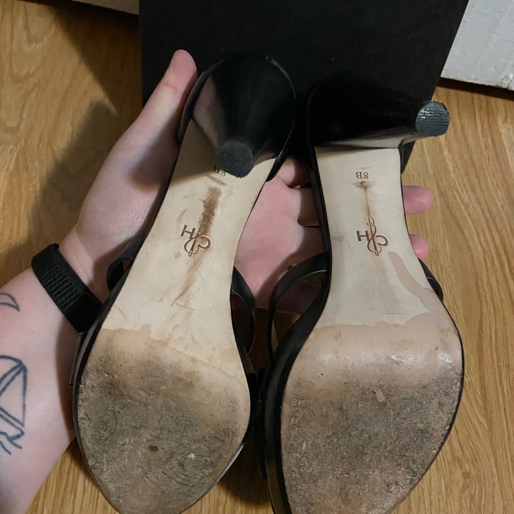 Cole Haan Black Strappy Heels - Picture 5 of 7